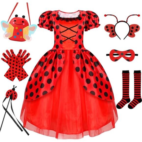 Ladybug Costume Lady Bug Costumes for Girls Halloween Costumes for Kids Toddler - Picture 1 of 7
